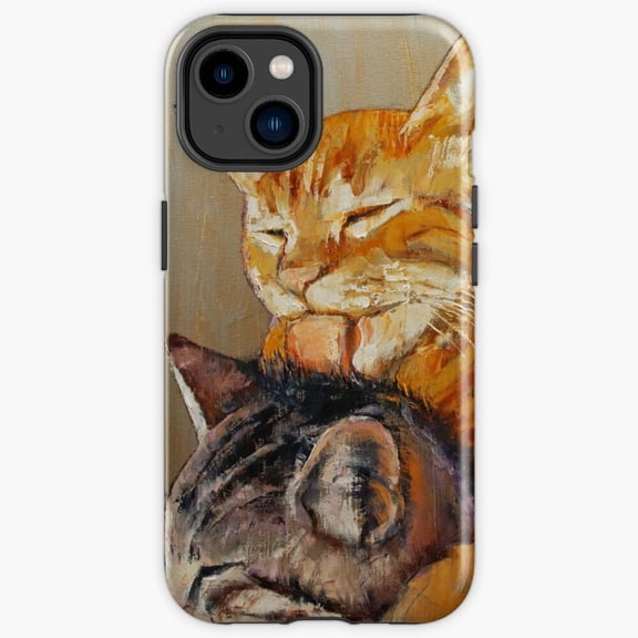 Protective iPhone Case Animal Friends Cute Cartoon Group Interaction Illustration Cover IP13/14 Magnetic MagSafe Compatible