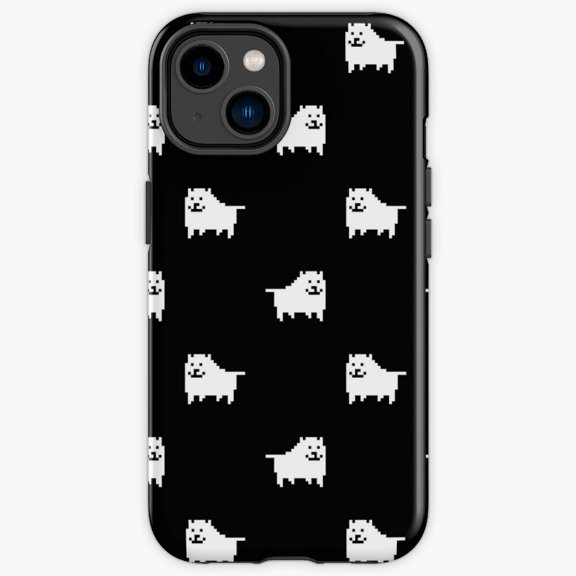 Protective iPhone Case Annoying Dog Pixel Graphic Retro 8-Bit Arcade Video Game Shield IP15 Magnetic MagSafe Compatible
