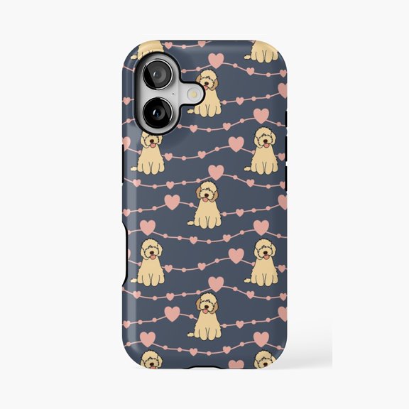 Protective iPhone Case Apricot Cockapoo Cavapoo Dog Design Phone Case IP13/14 Magnetic MagSafe Compatible