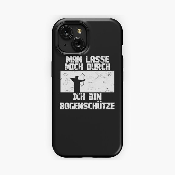 Protective iPhone Case Archery "I Am an Archer, They Let Me Through" Phone Case with Fun Outdoor Graphic IP13/14 Magnetic MagSafe Compatible