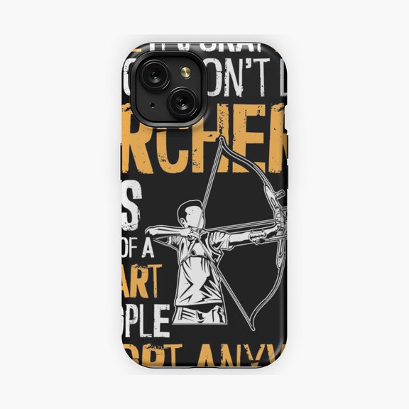 Protective iPhone Case Archery Is for Smart People Phone Case Bold Archer Quote Graphic IP13/14 Magnetic MagSafe Compatible