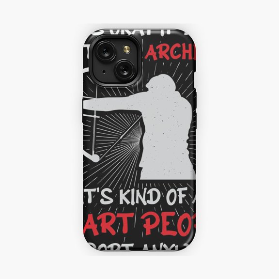 Protective iPhone Case Archery Smart People Quote Phone Case Archer Graphic Style IP13/14 Magnetic MagSafe Compatible