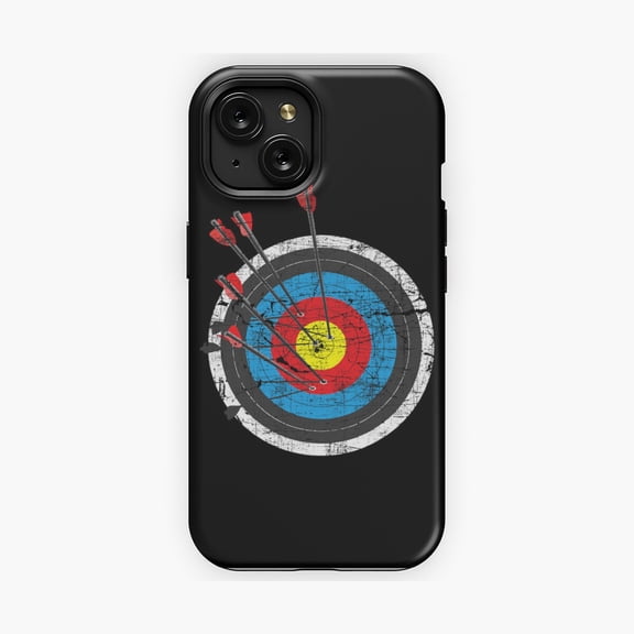 Protective iPhone Case Archery Target Archer Bowman Bow Hunting Bowhunter Sports Phone Case IP13/14 Magnetic MagSafe Compatible