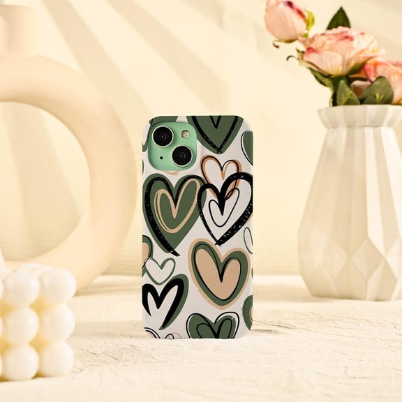 Protective iPhone Case Art Heart Minimalist Continuous Contour Love Outline Shield IP13/14 Magnetic MagSafe Compatible