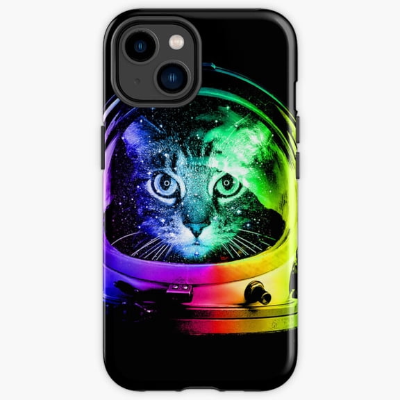 Protective iPhone Case Astronaut Cat Cosmic Spacesuit Floating Scifi Cover Variant IP13/14 Magnetic MagSafe Compatible