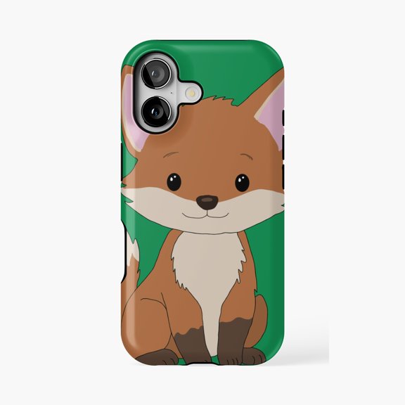 Protective iPhone Case Baby Fox Cute Animal Design Phone Case IP13/14 Magnetic MagSafe Compatible