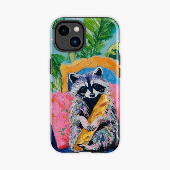 Protective iPhone Case Baguette Thief Animal Phone Case IP15 Magnetic MagSafe Compatible
