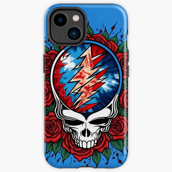 Protective iPhone Case Band Tie Dye Rose Heavy Duty Shockproof Hard Shell IP15 Magnetic MagSafe Compatible