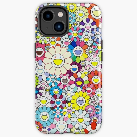 Protective iPhone Case Banyak Bunga Indonesian Abundant Tropical Floral Pattern Heavy Duty Shockproof Hard Shell IP13/14 Magnetic MagSafe Compatible