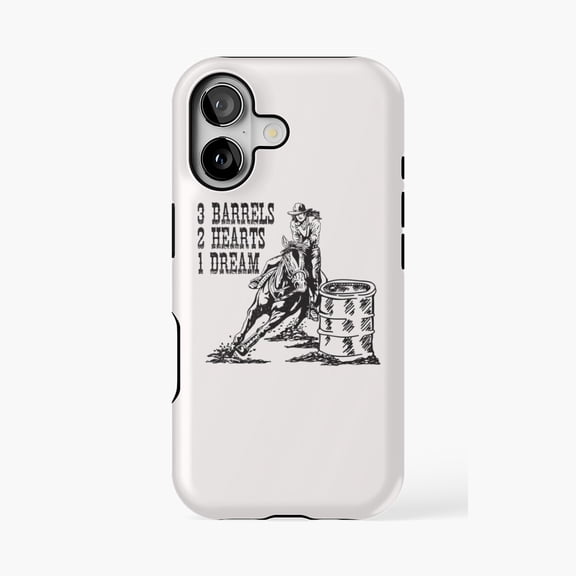 Protective iPhone Case Barrel Racing Dream Phone Case IP15 Magnetic MagSafe Compatible