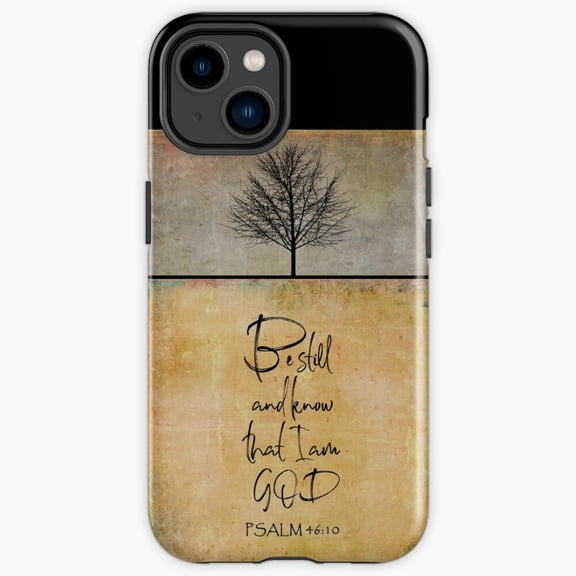 Protective iPhone Case Be Still And Know Religious Christian Faith Bible Verse Phone Case IP13/14 Magnetic MagSafe Compatible