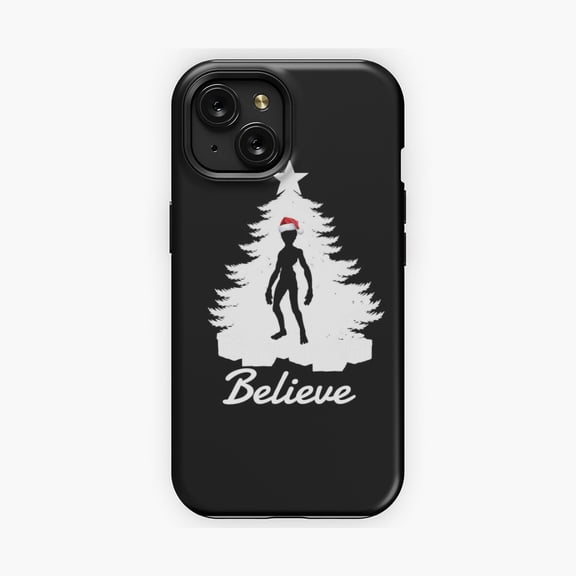 Protective iPhone Case Believe In Martian Inspired Artwork Phone Case Retro Sci-Fi Alien Ufo Shield IP13/14 Magnetic MagSafe Compatible
