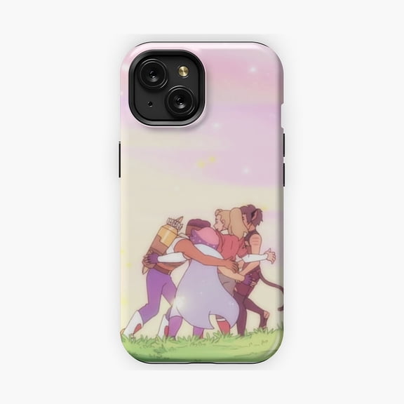 Protective iPhone Case Best Friends Squad Hugging Phone Case Cute Cartoon Art IP13/14 Magnetic MagSafe Compatible