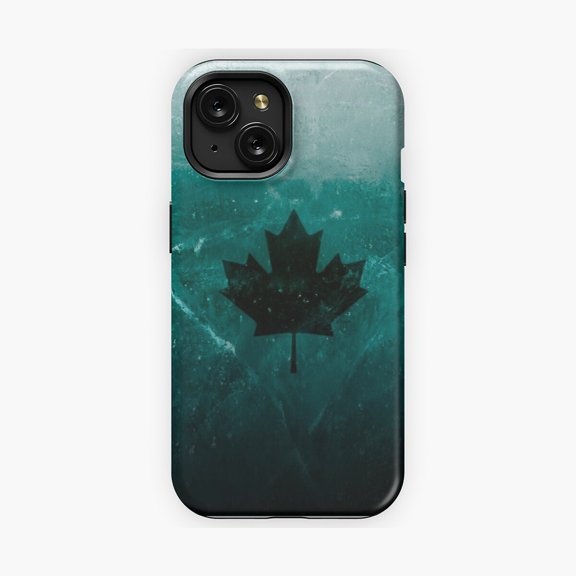 Protective iPhone Case Black Ice Abstract Design Phone Case Layout IP13/14 Magnetic MagSafe Compatible