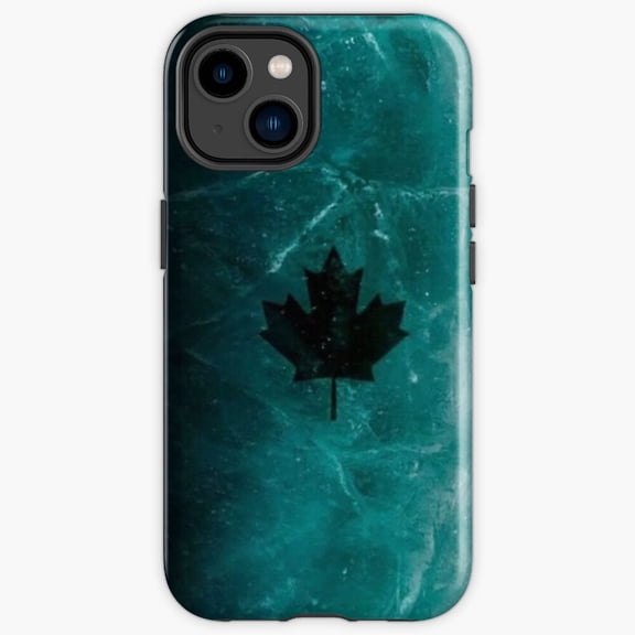 Protective iPhone Case Black Ice Frozen Asphalt Texture Hazard Winter Street Shield Variant IP13/14 Magnetic MagSafe Compatible