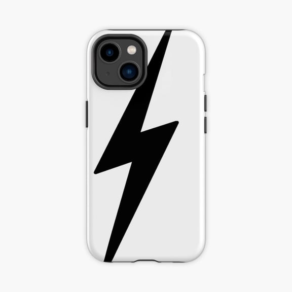 Protective iPhone Case Black Lightning Bolt Phone Case IP13/14 Magnetic MagSafe Compatible