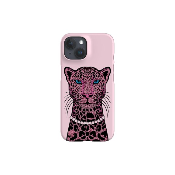 Protective iPhone Case Bold Cheetah Print Designer Cover Pink Blue Safari Jaguar Shield IP13/14 Magnetic MagSafe Compatible