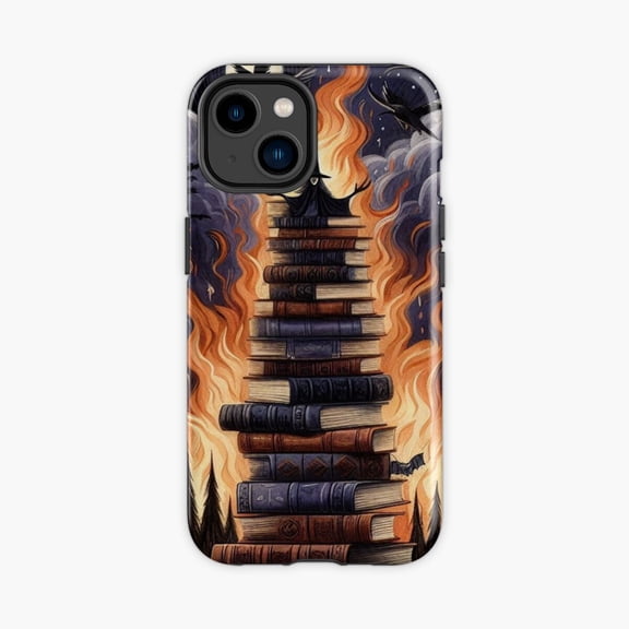 Protective iPhone Case Bookish Tarot Magic Witches Reading Design Phone Case IP13/14 Magnetic MagSafe Compatible