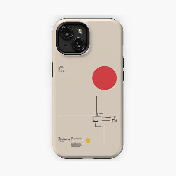 Protective iPhone Case Brick Country House Phone Case Architecture Art Print IP16 Magnetic MagSafe Compatible