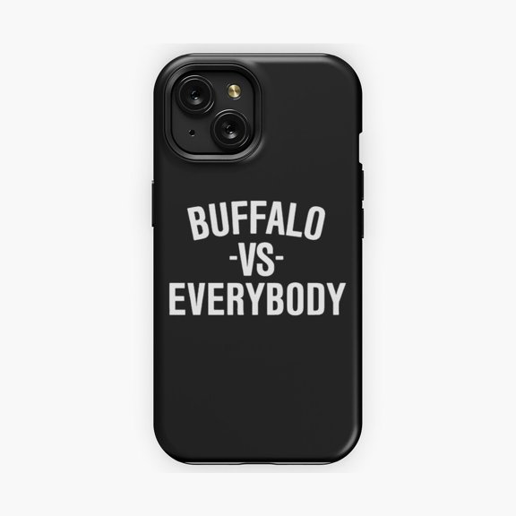 Protective iPhone Case Buffalo Versus Everybody Western Inspired Phone Case Bold Bison Graphic Guard IP13/14 Magnetic MagSafe Compatible