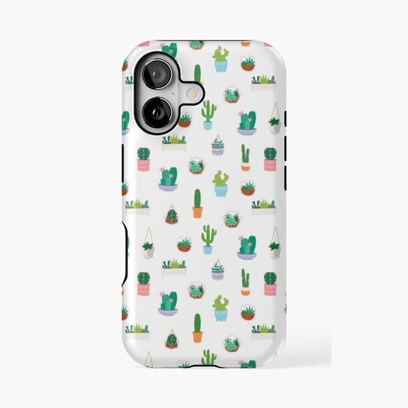 Protective iPhone Case Cactus Plant Botanical Design Phone Case IP13/14 Magnetic MagSafe Compatible