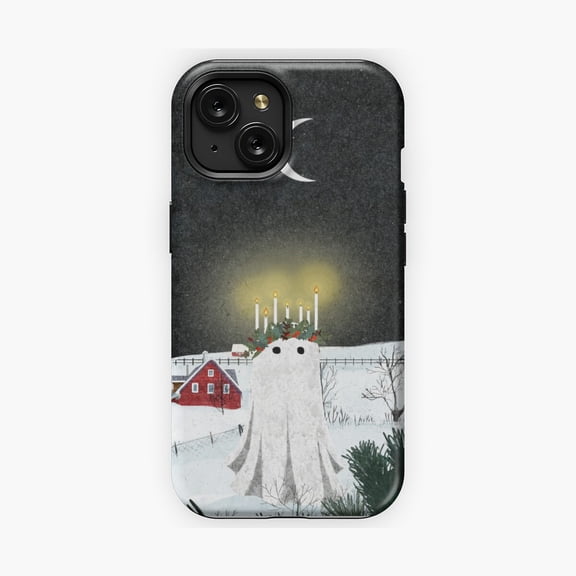 Protective iPhone Case Candlelight Warm Glow Minimalist Decorative Phone Case Cozy Hygge Flame Ambient Aura Shell IP13/14 Magnetic MagSafe Compatible