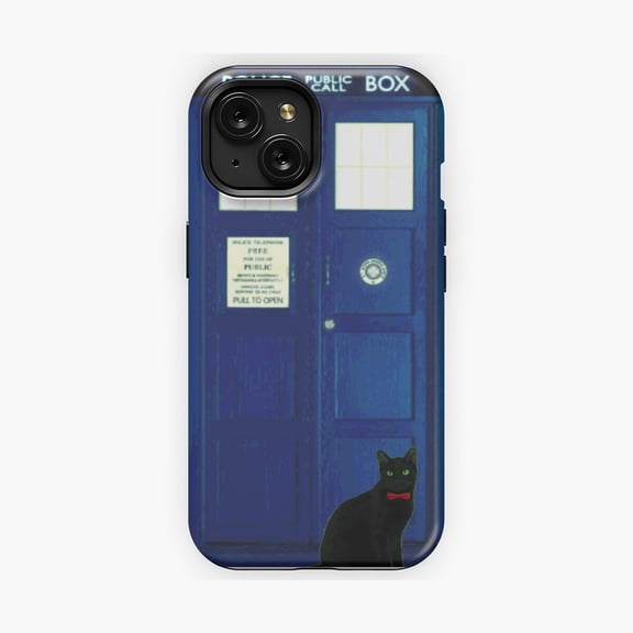 Protective iPhone Case Cartoon Cat Doctor Phone Case Fun Whimsical Design IP15 Magnetic MagSafe Compatible