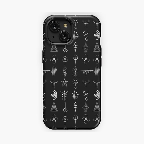 Protective iPhone Case Caryll Runes Fantasy Inspired Graphic Phone Case IP16 Magnetic MagSafe Compatible