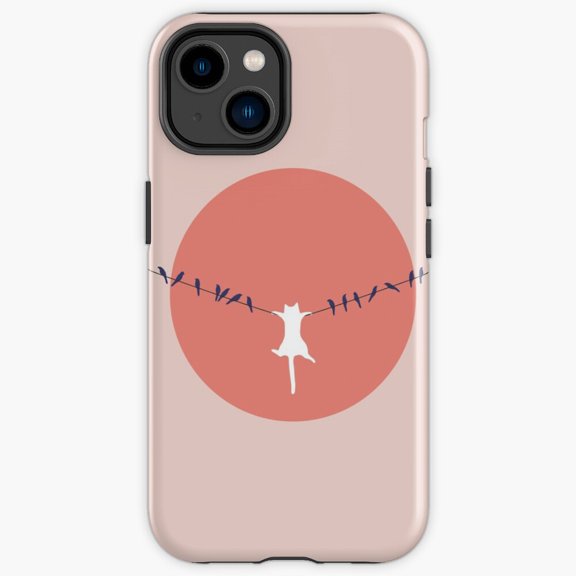 Protective iPhone Case Cat Landscape Forty Serene Feline Lakeside Sunrise Shield IP16 Magnetic MagSafe Compatible