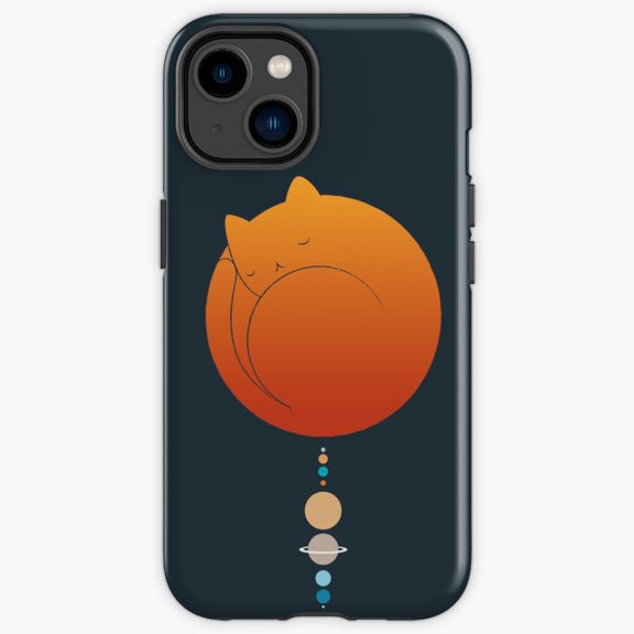 Protective iPhone Case Cat Landscape Sixty Six Serene Feline In Meadow Cover IP13/14 Magnetic MagSafe Compatible