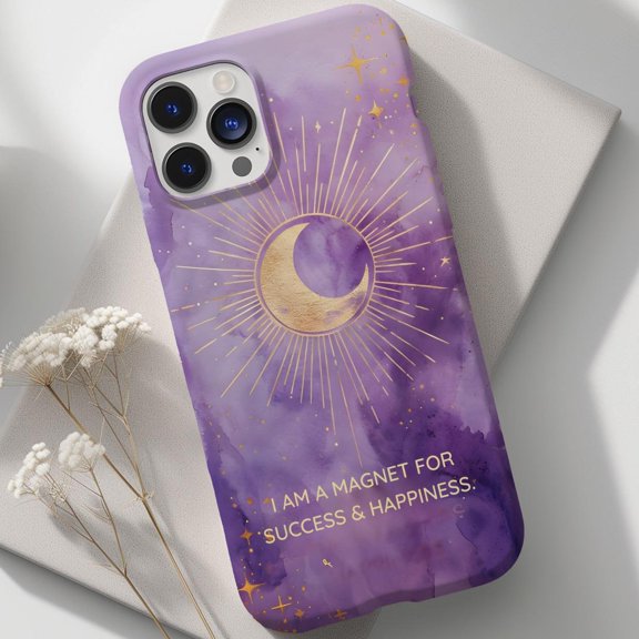 Protective iPhone Case Celestial Zodiac Phone Case Moon Sun Astrology Lunar Space Design Cover IP16 Magnetic MagSafe Compatible