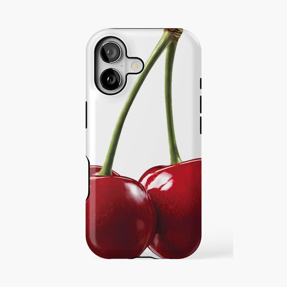 Protective iPhone Case Cherry Twins Icon Design Phone Case IP13/14 Magnetic MagSafe Compatible