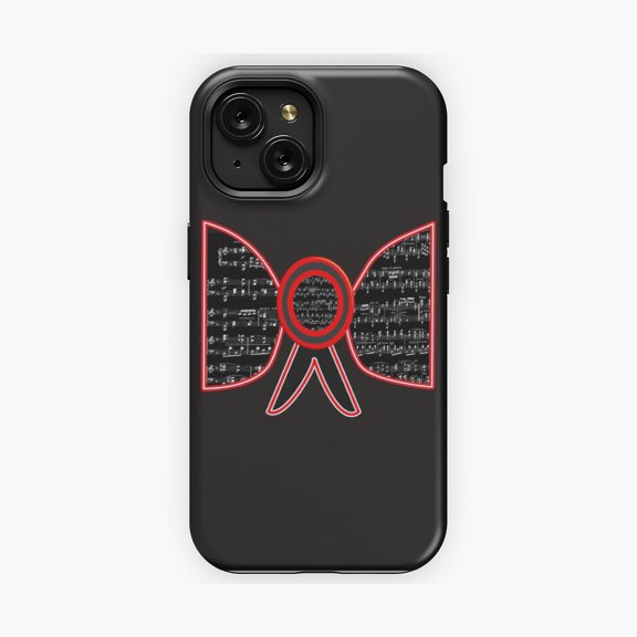 Protective iPhone Case Chic Bow Tie for Classical Music Fans Phone Case with Fun Design IP13 Pro Magnetic MagSafe Compatible