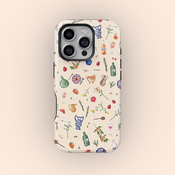 Protective iPhone Case Ciao Bella Prosecco Aesthetic Italian Summer Aperitif Slogan Shield IP16 Magnetic MagSafe Compatible