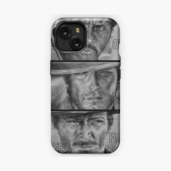 Protective iPhone Case Classic Western Showdown Scene Inspired Artwork Phone Case Quick Draw Street Guard IP13/14 Magnetic MagSafe Compatible
