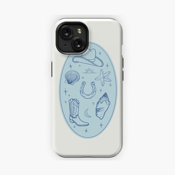 Protective iPhone Case Coastal Beach Inspired Phone Case Ocean Sand Seaside Nature Aesthetic Shield IP13/14 Magnetic MagSafe Compatible