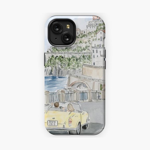 Protective iPhone Case Coastal City Road Scenic Phone Case IP15 Pro Magnetic MagSafe Compatible