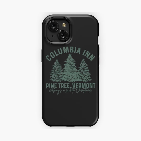 Protective iPhone Case Columbia Inn Pine Tree Vermont Scenic Phone Case Classic New England Lodge Shield IP 17 Magnetic MagSafe Compatible