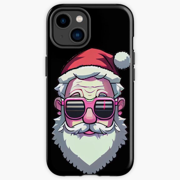 Protective iPhone Case Cool Santa With Sunglasses Two Cool Secret Guard IP16 Magnetic MagSafe Compatible