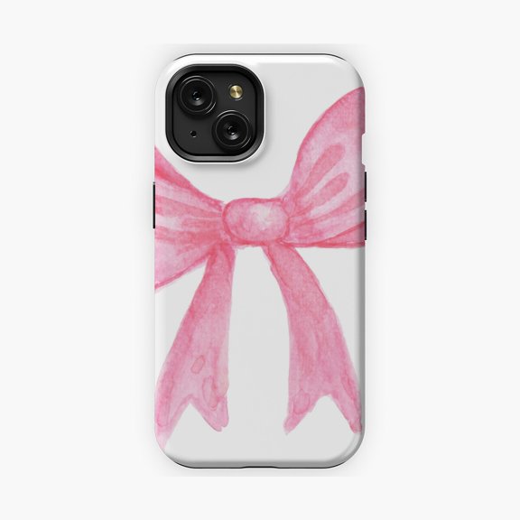 Protective iPhone Case Coquette Bow Sticker Playful Look Scrapbook Doodles Grid Phone Case IP16 Magnetic MagSafe Compatible