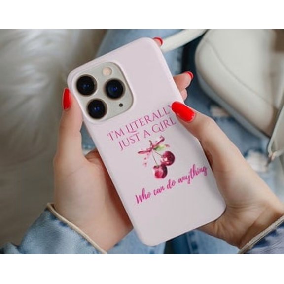 Protective iPhone Case Coquette Cherry Phone Case Girly Ribbons Fruit Balletcore Aesthetic IP15 Pro Magnetic MagSafe Compatible