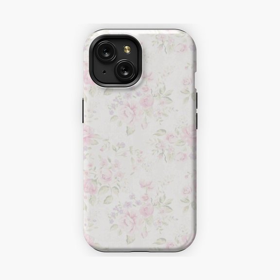 Protective iPhone Case Coquette Floral Pattern Feminine Touch Pressed Bloom Grid Phone Case IP16 Magnetic MagSafe Compatible