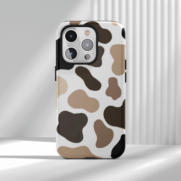Protective iPhone Case Cow Print Protective Cell Phone Case Animal Western Farm Lover Cover IP16 Magnetic MagSafe Compatible
