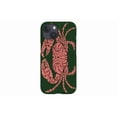 Protective iPhone Case Crab Green Ocean Folk Art Pattern Shell Wildlife ...