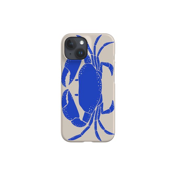 Protective iPhone Case Crab Ocean Sea Life Hand Designed Off White Shell Shield IP16 Magnetic MagSafe Compatible