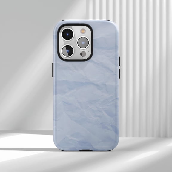 Protective iPhone Case Crumpled Paper Aesthetic Protective Phone Cover Stylish Unique Cover IP16 Magnetic MagSafe Compatible