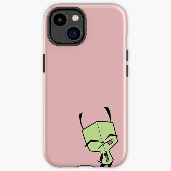 Protective iPhone Case Cute Alien Robot Pet Character Green Scifi Cartoon Heavy Duty Shockproof Hard Shell IP13 Pro Magnetic MagSafe Compatible