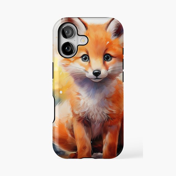 Protective iPhone Case Cute Baby Fox Woodland Animal Design Phone Case IP13/14 Magnetic MagSafe Compatible