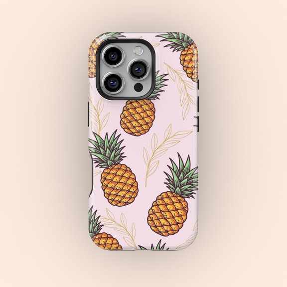 Protective iPhone Case Cute Cartoon Fruit Whimsical Strawberry Apple Berry Grid Cover IP16 Magnetic MagSafe Compatible