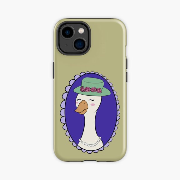 Protective iPhone Case Cute Chic Goose Stylish Animal Design Phone Case IP13/14 Magnetic MagSafe Compatible